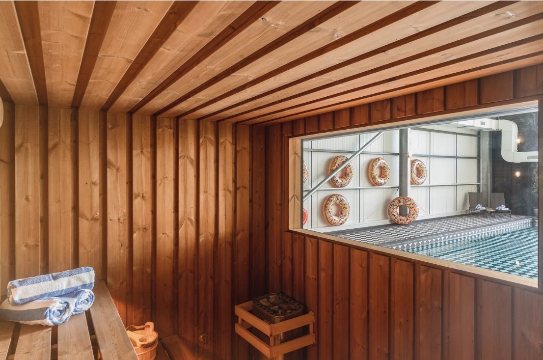 Sauna recovery facility at The Corn Crib